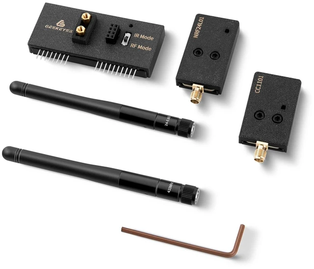 Main image of GEEKEYES CC1101 & NRF24 Module with 940nm Infrared, 433MHz & 2.4G Antenna | New ENIG Immersion Gold PCB Design for Flipper Zero,Plug-and-Play,Upgraded 940nm Infrared,3D Printed Protective Case