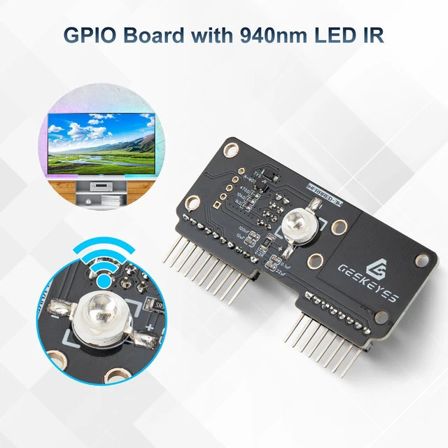 Alt view image 2 of 6 - GEEKEYES CC1101 & NRF24 Module with 940nm Infrared, 433MHz & 2.4G Antenna | New ENIG Immersion Gold PCB Design for Flipper Zero,Plug-and-Play,Upgraded 940nm Infrared,3D Printed Protective Case