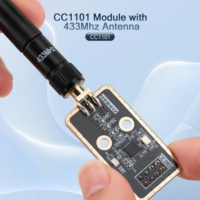 Alt view image 3 of 6 - GEEKEYES CC1101 & NRF24 Module with 940nm Infrared, 433MHz & 2.4G Antenna | New ENIG Immersion Gold PCB Design for Flipper Zero,Plug-and-Play,Upgraded 940nm Infrared,3D Printed Protective Case
