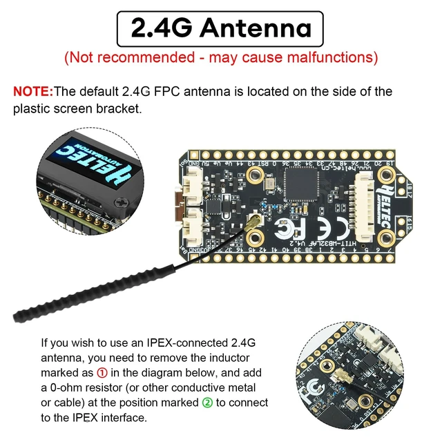 Alt view image 6 of 7 - ESP32 LoRa V4 Development Board,Upgraded 863-928 MHz 16MB Flash ESP32-S3 SX1262 LoRa Module WiFi Bluetooth,Supports GPS,Solar for IOT Meshtastic Arduin0, 2-Pack