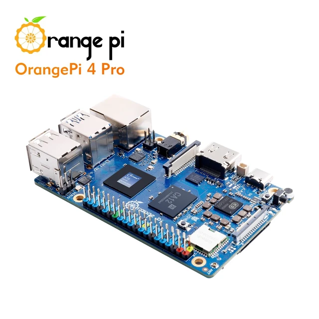 Alt view image 6 of 7 - Orange Pi 4 Pro 4GB LPDDR5 8 Core 64 Bit Single Board Computer, 3TOPS AI NPU Allwinner A733 WiFi 6 & Bluetooth 5.4 Frequency 2.0GHz Mini PC Run Android, Linux, Orange Pi OS