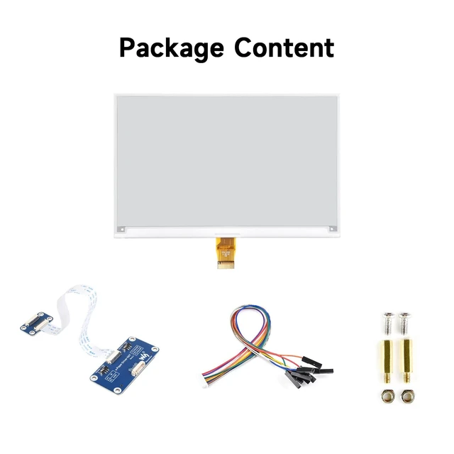 Alt view image 2 of 7 - Waveshare 7.5inch E-Ink Display HAT for Raspberry Pi 800×480 Resolution with Embedded Controller Communicating via SPI interface Supports Raspberry Pi Series Boards and Jetson Nano