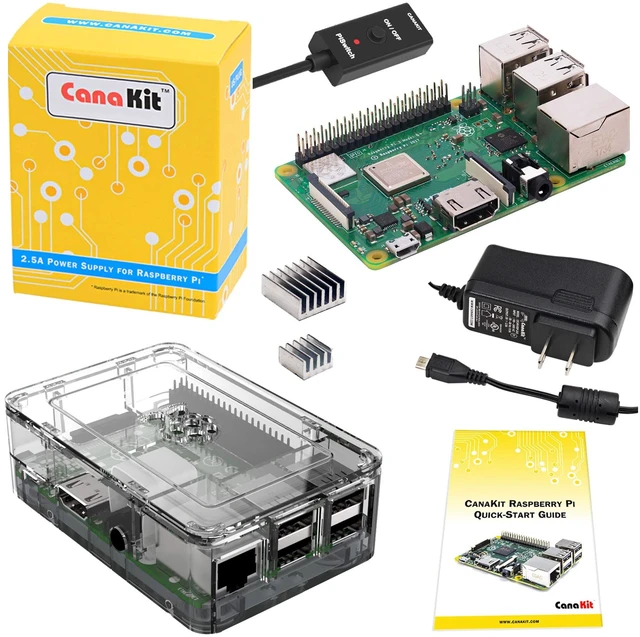 Main image of CanaKit Raspberry Pi 3 B+ (B Plus) with Premium Clear Case and 2.5A Power Supply