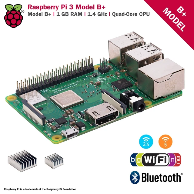 Alt view image 2 of 5 - CanaKit Raspberry Pi 3 B+ (B Plus) with Premium Clear Case and 2.5A Power Supply