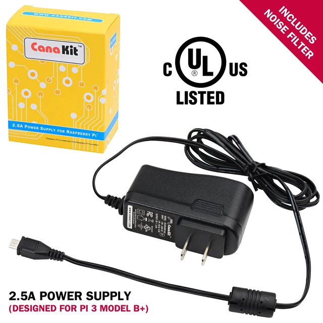 Alt view image 4 of 5 - CanaKit Raspberry Pi 3 B+ (B Plus) with Premium Clear Case and 2.5A Power Supply