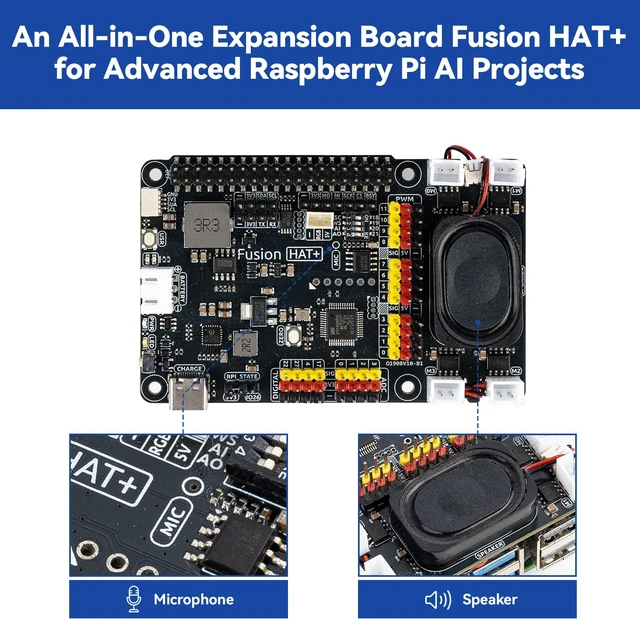 Alt view image 3 of 7 - SunFounder AI Fusion Lab Kit for Raspberry Pi 5/4/3B+/Zero 2w, LLMs ChatGPT/Gemini/Grok, YOLO&OpenCV & MediaPipe, Python, Video Courses for Beginners Engineers