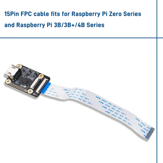 Alt view image 3 of 7 - GeeekPi HDMI to CSI2 Adapter Board for Raspberry Pi, Support HDMI Input Up to 1080p 30fps, Compatible with Raspberry Pi 4B/3B+/3B/Pi Zero/W/2W