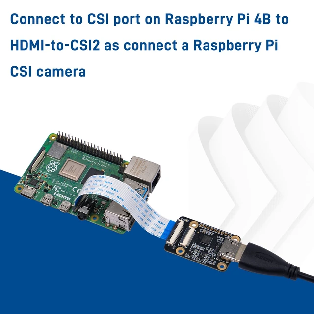 Alt view image 5 of 7 - GeeekPi HDMI to CSI2 Adapter Board for Raspberry Pi, Support HDMI Input Up to 1080p 30fps, Compatible with Raspberry Pi 4B/3B+/3B/Pi Zero/W/2W