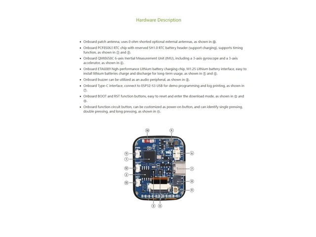Alt view image 6 of 7 - ESP32-S3 Development Board Onboard 1.69inch Touch LCD Display 240×280 | 262K Color Micro LCD Display With ESP32-S3,Accelerometer And Gyroscope Sensor