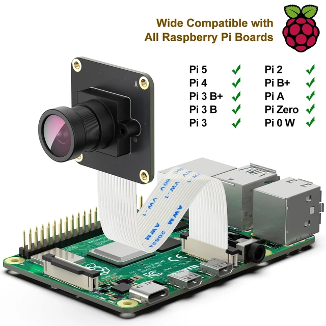 Alt view image 3 of 7 - innomaker Global Shutter Camera Module with OV9281 Mono Sensor, 309fps High Speed, Native Raspberry Pi OS Driver, Supports Rpi-Cam/Libcamera & External Trigger, for All RPi Models