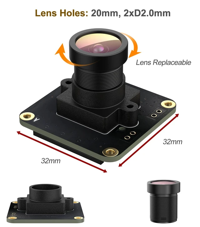 Alt view image 5 of 7 - innomaker Global Shutter Camera Module with OV9281 Mono Sensor, 309fps High Speed, Native Raspberry Pi OS Driver, Supports Rpi-Cam/Libcamera & External Trigger, for All RPi Models