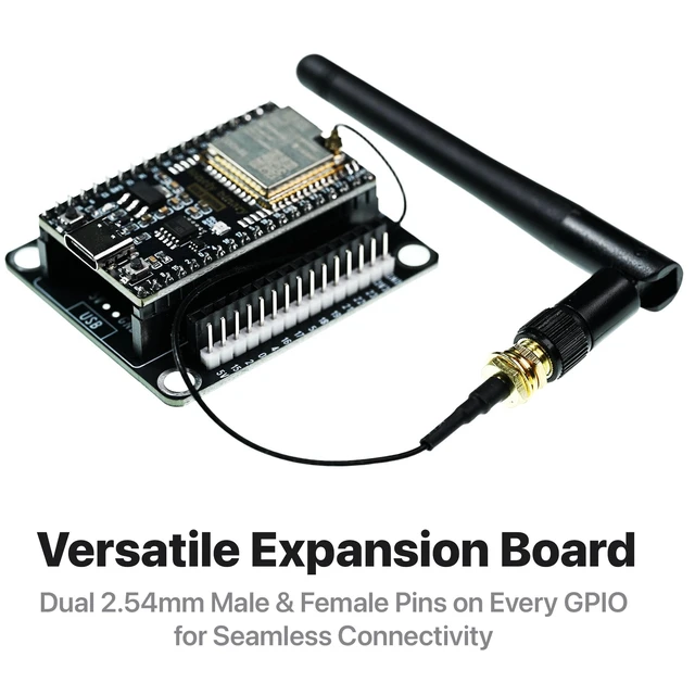 Alt view image 5 of 7 - Lonely Binary 3-Pack ESP32 IPEX Antenna WiFi BT 3 Bases for C++ | Dual Core WiFi Bluetooth MCU, Screw & Non-Screw Expansion Boards, Type C Compatible with C++