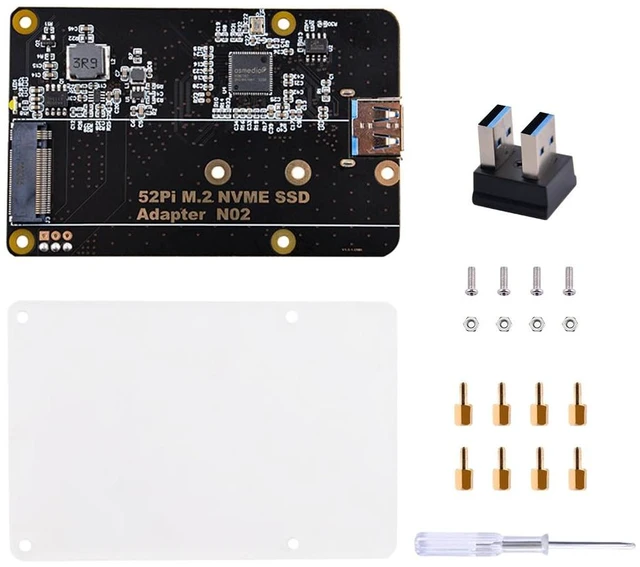 Main image of GeeekPi M.2 NVME SSD Storage Expansion Board for Raspberry Pi 4 - Only Supports M.2 NVME SSD, Pi Board Not Included