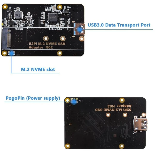 Alt view image 6 of 7 - GeeekPi M.2 NVME SSD Storage Expansion Board for Raspberry Pi 4 - Only Supports M.2 NVME SSD, Pi Board Not Included