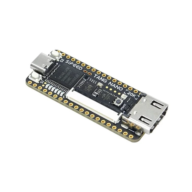 Alt view image 5 of 7 - Sipeed Tang Nano 20K GW2AR-18 QN88 FPGA Development Board with 64Mbits SDRAM 828K Block SRAM Linux RISCV Single Board Computer for Retro Game Console Support microSD RGB LCD JTAG Port