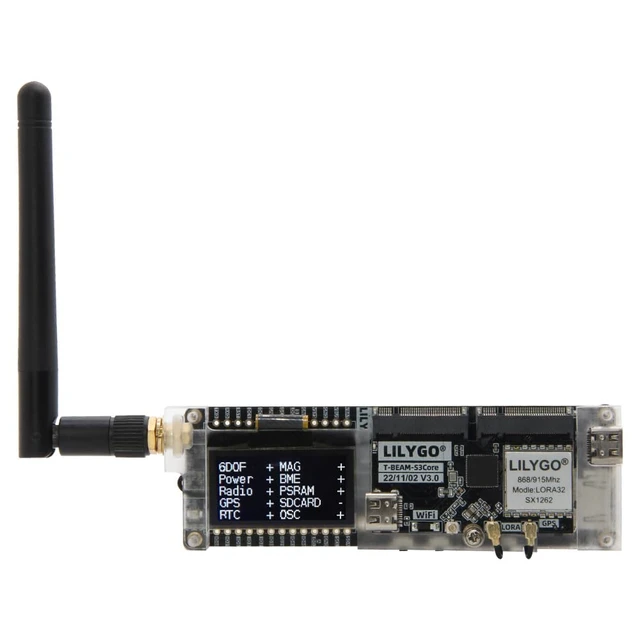 Alt view image 3 of 7 - LILYGO T-BeamSUPREME Meshtastic 915Mhz ESP32-S3 LoRa Development Board | L76K GPS, TTGO, 1.3inch SH1106 OLED