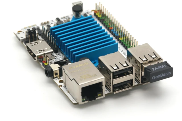 Main image of Libre Computer Le Potato Mini Single Board Computer with USB WiFi 4 and Heatsink (2GB WiFi 4, Libre Blue)