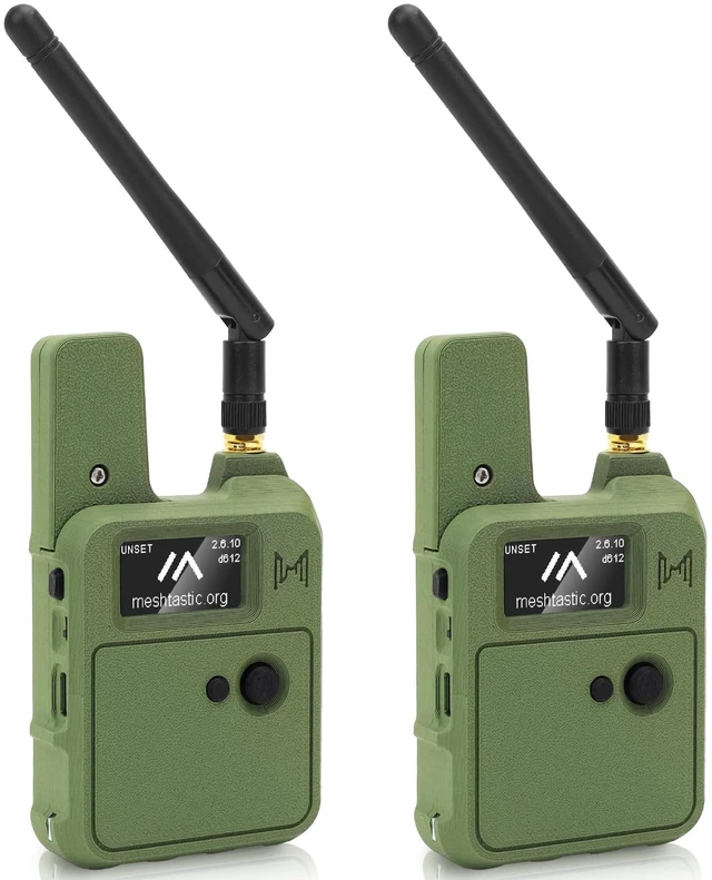 Main image of Meshnology 2 Set Wio Tracker L1 Board + 3000mAh Battery + Case Set with SX1262 nRF52840 Blue Tooth GPS 1.3" OLED Display Battery Type-C Solar for Ar duino Meshtastic LoRa Meshcore AIoT (N37, Green)