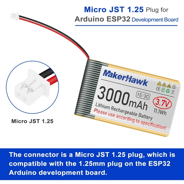 Alt view image 5 of 7 - ESP32 LoRa V3 Module Board with 3000mAh Battery Set - with 915MHz Antenna and SX1262 LoRa V3 Case Devices for Meshtastic Ar duino LoRawan IOT