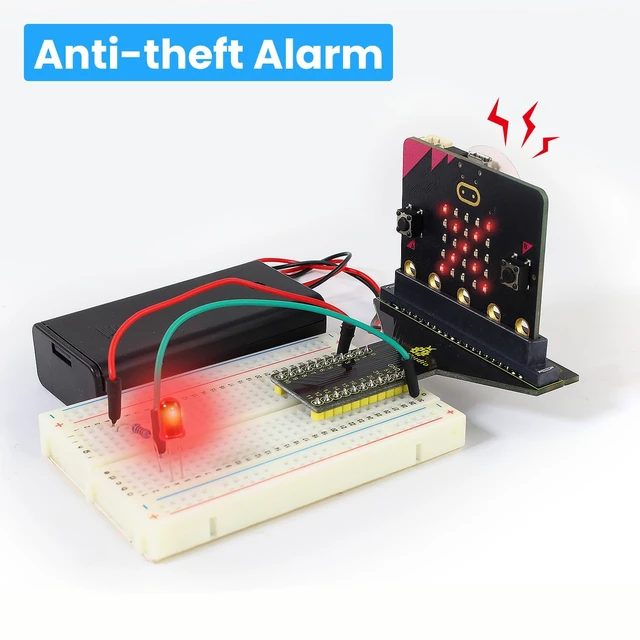 Alt view image 6 of 7 - KEYESTUDIO Micro:bit Basic Starter Kit for Teens & Beginners - Electronics Learning Kit with Sensors, LEDs & Tutorials | STEM Education Projects for Coding(Micro:bit Included)