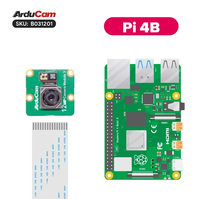 Alt view image 6 of 7 - Arducam for Raspberry Pi Camera Module 3, 12MP IMX708 75°(D) Autofocus Noir Pi Camera V3
