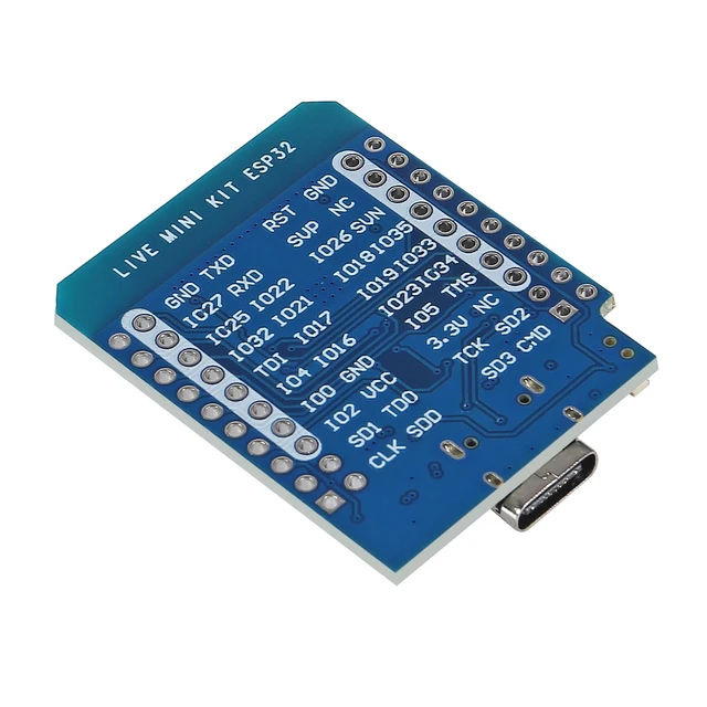 Alt view image 6 of 7 - Type-C D1 Mini NodeMCU ESP32 WLAN WiFi Bluetooth IoT Development Board 5V Compatible for Arduino (5pcs Type-C)