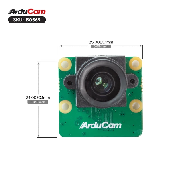 Alt view image 5 of 7 - Arducam for Raspberry Pi Camera, 4K IMX415 Low Light Camera Module with M12 Lens, 15-15pin, 15-22pin Ribbon Cable Included