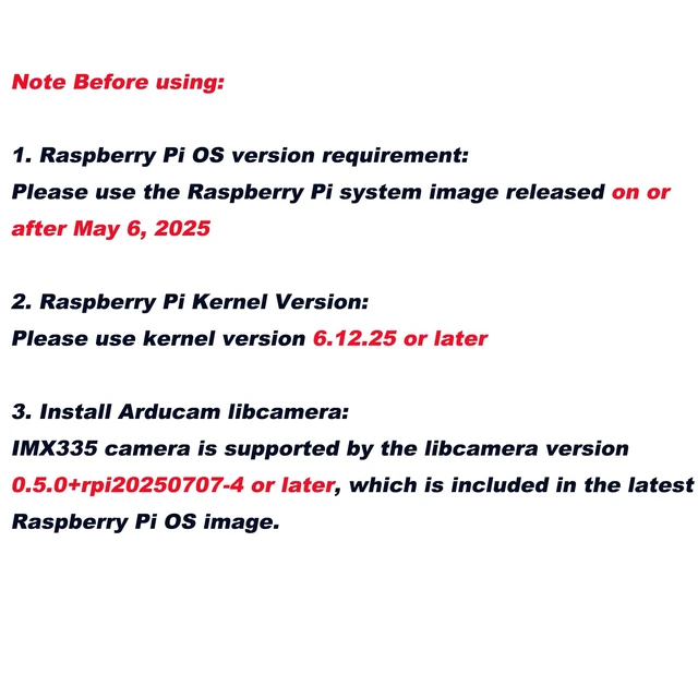 Alt view image 2 of 7 - Arducam for Raspberry Pi Camera, 4K IMX415 Low Light Camera Module with M12 Lens, 15-15pin, 15-22pin Ribbon Cable Included