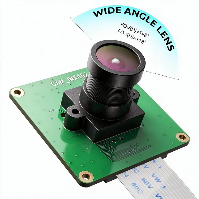 Alt view image 4 of 7 - InnoMaker Raspberry Pi Industrial Camera Module STARVIS IMX462 Color CMOS Sensor 2MP Pixel for All Raspberry Pi, Support Bullseye libcamera and Raspbian Build-in Driver