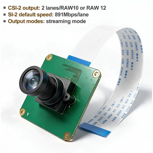 Alt view image 5 of 7 - InnoMaker Raspberry Pi Industrial Camera Module STARVIS IMX462 Color CMOS Sensor 2MP Pixel for All Raspberry Pi, Support Bullseye libcamera and Raspbian Build-in Driver