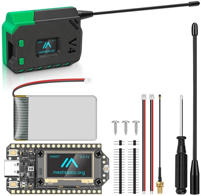 Main image of ESP32 LoRa V4 Development Board with Battery & Case Set for Meshtastic 1pcs | Meshtastic Devices, LoRa Radio, ESP32-S3 16MB Flash, WiFi BLE, 28dBm High Power SX1262 LoRa, Supports Arduino MicroPython