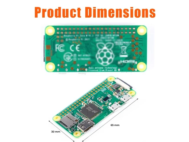 Alt view image 5 of 5 - Vemico Raspberry Pi Zero W Kit | Raspberry Pi Zero W Board, GPIO Headers, Heatsink, Mini Display Adapter & Micro USB OTG Cable Included