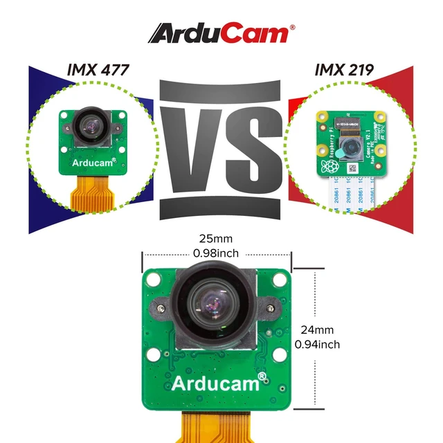 Alt view image 2 of 5 - Arducam Mini 12.3MP HQ Camera Compatible with Nvidia Jetson Board, 1/2.3 Inch IMX477 Camera Module with M12 Mount Lens