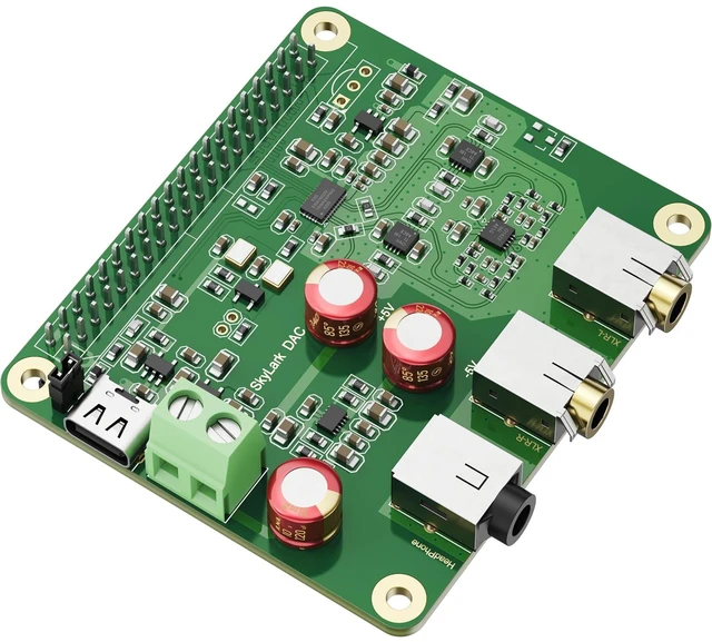 Main image of InnoMaker HiFi DAC Pro Hat with ES9038Q2M Chip for Raspberry Pi 5/4/3B+/3B/Zero - High-Resolution 384KHz/32bit & DSD512 Audio Card, DAC Converter for Volumio, Moode, Headphone & Balanced Output