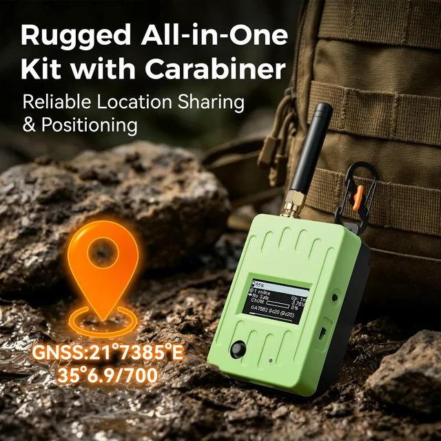 Alt view image 5 of 6 - Meshnology GAT562 Mesh Tracker Pro, nRF52840 LoRa Node, Meshtastic (Green) | Ultra-Long Endurance, 1.3" inch LED Screen, SX1262 LoRa, GNSS GPS Tracker, MeshCore Support, Secure Off-Grid Messaging