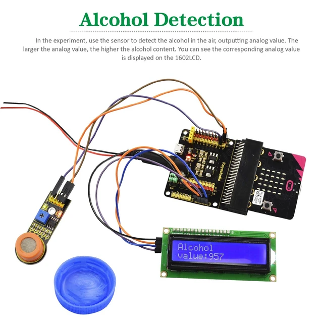 Alt view image 4 of 7 - KEYESTUDIO 45 Sensors Starter Kit with Micro:bit V2.2 for Learning Microbit V2 Coding, Sensor Breakout Board, i2c LCD, OLED Display, Water Sensor, 5v Relay Accessories with Tutorials for Teens Adults