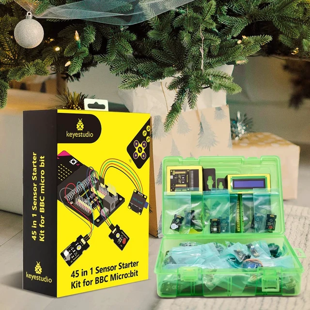Alt view image 5 of 7 - KEYESTUDIO 45 Sensors Starter Kit with Micro:bit V2.2 for Learning Microbit V2 Coding, Sensor Breakout Board, i2c LCD, OLED Display, Water Sensor, 5v Relay Accessories with Tutorials for Teens Adults