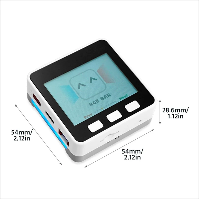 Alt view image 3 of 7 - M5Stack Official M5GO IoT Starter Kit V2.7 | ESP32 IoT kit with 2.0" display, 6 sensor units, Wi-Fi, 16MB Flash, mic & speaker, for STEM & smart home projects.