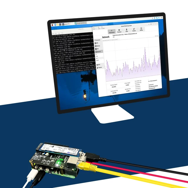 Alt view image 6 of 7 - GeeekPi M.2 NVMe SSD Plus 2.5G Ethernet Adapter for Raspberry Pi 5, W01 U2500 Hat with NVMe SSD Expansion, USB 2.5G Network Port, GPIO Header, Support M.2 NVMe M-Key 2230/2242/2260/2280 SSD