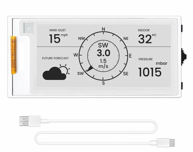 Main image of IoTeikXgo 2.13 Inch E-Ink Display with ESP32-S3 Development Board | Black/White E-Paper Display with 122x250 Resolution, Driven by SPI Interface, Ultra-Low Power (Without Acrylic Case)