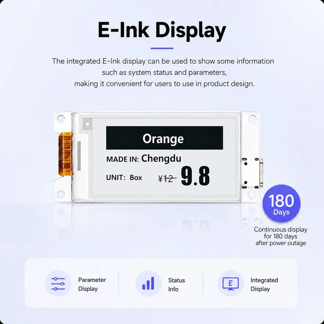 Alt view image 6 of 7 - Heltec ESP32-S3 Wireless Paper E-Ink 2.13 Inch | SX1262, LoRa WiFi Bluetooth, 20uA Deep Sleep, Low Power IoT Node for Meshtastic