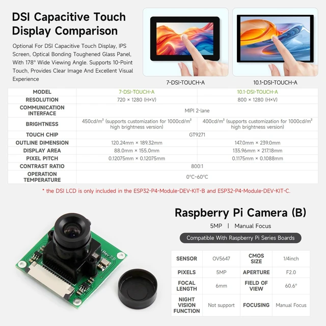 Alt view image 6 of 7 - Waveshare ESP32-P4-Module High-Performance Development Board, Based On ESP32-P4 and ESP32-C6, Supports Wi-Fi 6 and Bluetooth 5/BLE, Includes Speaker