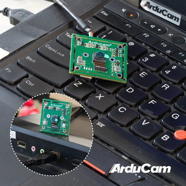 Alt view image 6 of 7 - Arducam 8MP 1080P USB Camera Module for Raspberry Pi, 1/4 CMOS IMX219 Mini UVC USB2.0 Webcam Board with 1.64ft/0.5m USB Cable for Windows, Linux, Android and Mac OS