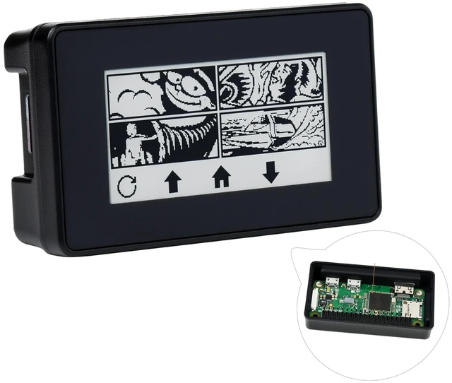 Main image of 2.13inch Touch e-Paper Display with ABS Case for Raspberry Pi Zero 2 W/Raspberry Pi Zero/Pi Zero W/Pi Zero WH, 250x122 Pixels E-Ink, Paper-Like Effect Support Partial Refresh