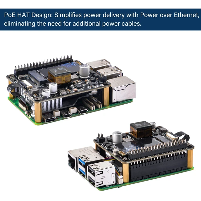 Alt view image 2 of 6 - GeeekPi P31 M.2 NVME M-Key PoE+ HAT with Official Active Cooler for Raspberry Pi 5, Support M.2 NVMe SSD 2230 2242