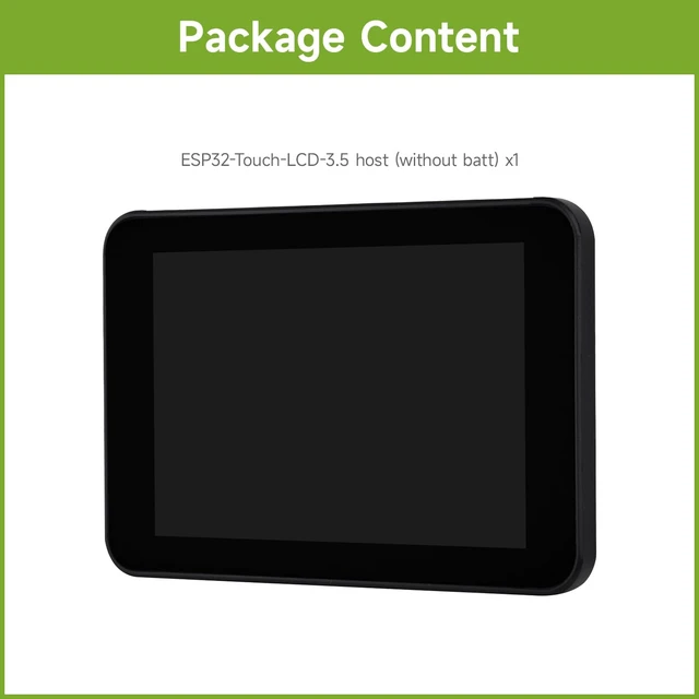Alt view image 2 of 7 - Waveshare ESP32 3.5inch Rounded Corner Touch LCD Development Board, 320 × 480, Onboard Audio Codec Chip, Built-in Microphone and Speaker, Supports Wi-Fi and BLE, Without BAT