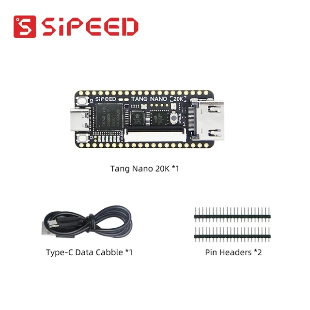 Alt view image 2 of 7 - Sipeed Tang Nano 20K FPGA Development Board, Open Source RISCV Linux Retro Game Player with 64Mbits SDRAM 20K LUT4, Single Board Computer Support microSD RGB LCD LED JTAG HDMI Port (Not Welded)
