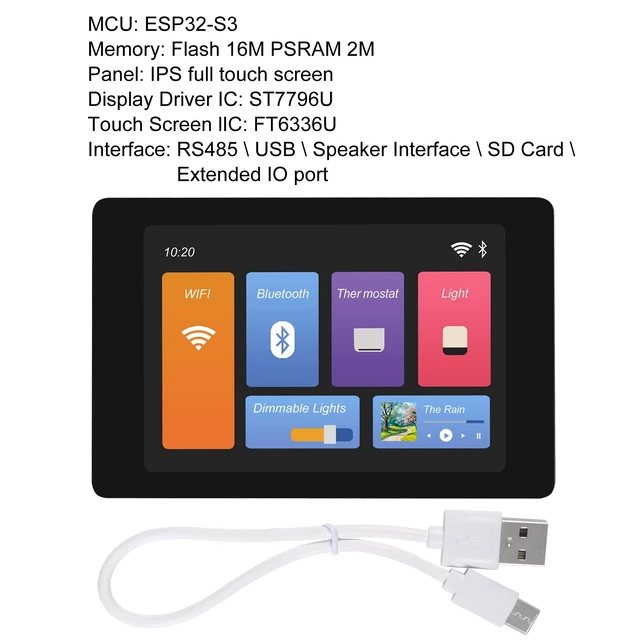 Alt view image 4 of 7 - 1PCS WT32-SC01 Plus esp32 LCD Display Screen 3.5 inch tft LCD Touch Screen Monitor 480 x 320 16MB Flash with esp32 Development Board