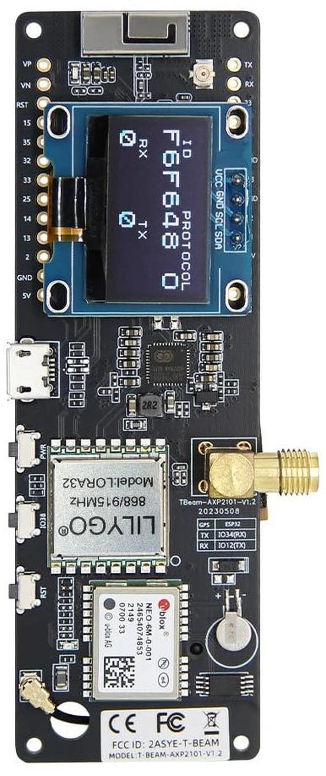 Main image of LILYGO T-Beam Meshtastic LORA32 915MHz ESP32 Development Board | TTGO , Soldered OLED