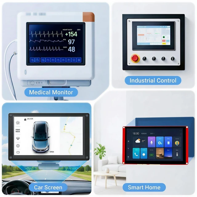 Alt view image 7 of 7 - IoTeikXgo ESP32 Display, 5 Inch HMI ESP32-S3 Touch Screen with Acrylic Case | ESP32 Touchscreen with 800×480 Resolution, Up to 240MHz Frequency, Compatible with Arduino, PlatformIO, MicroPython